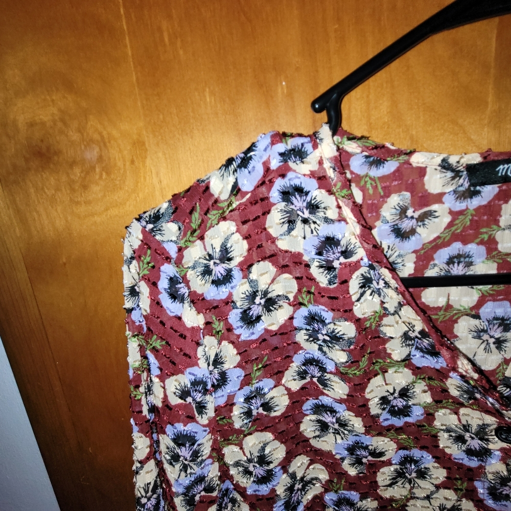 MADEWELL Drawstring Ruffle Hem Top - Picture 5 of 9